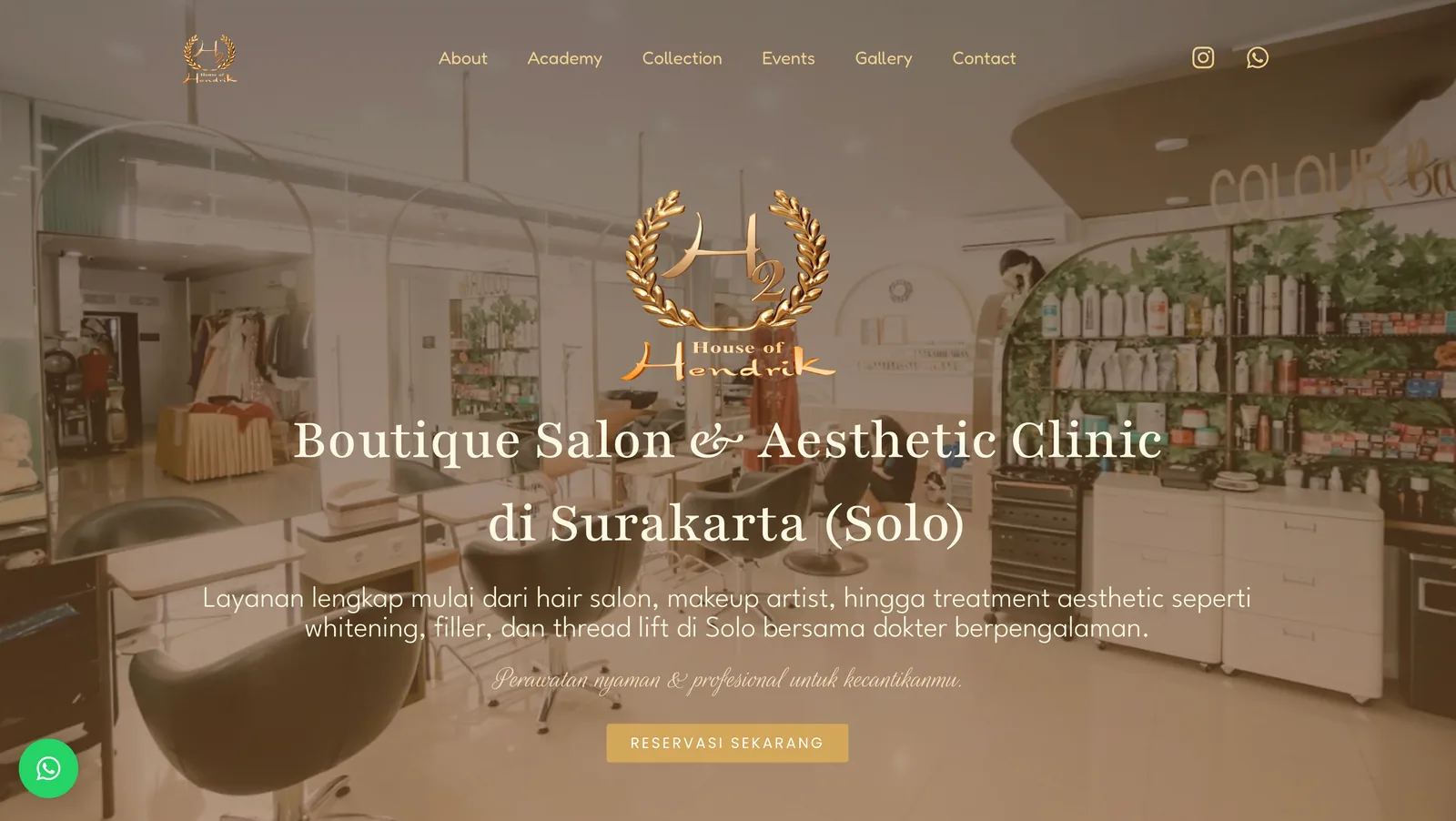 House of Hendrik website project